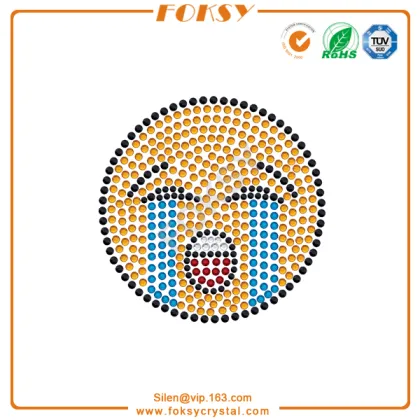 Pile of Poo hotfix iron on emoji rhinestone transfers