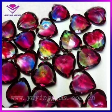 Bright-Colored Brilliant Cut Glass Point Back Multicolor Crystal