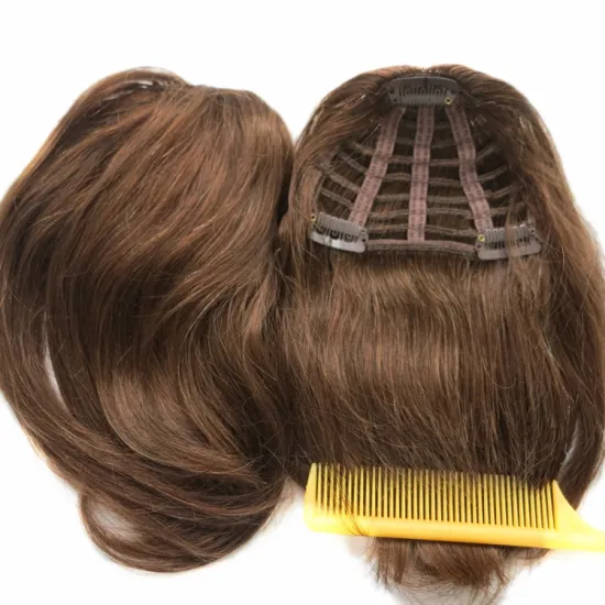 XUCHANG HARMONY 1 piece clip in hair fringe extensions side swept human hair bangs with 13 colors