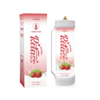 Rotass OEM 3.3L Whipping Cream Cylinder Dessert Tools: 2000g Watermelon Flavor Cream Charger with Safety Valve