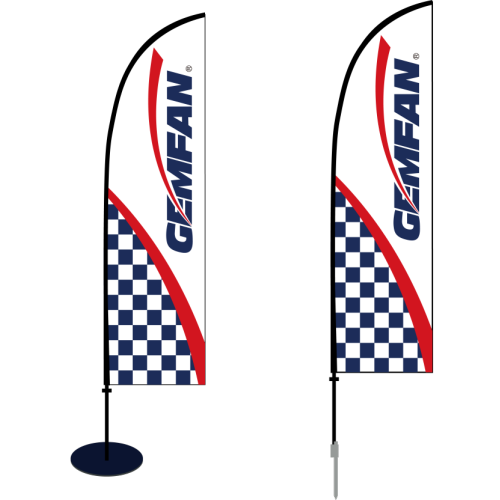 Bandera de carrera de Gemfan 3.6m logotipo grande