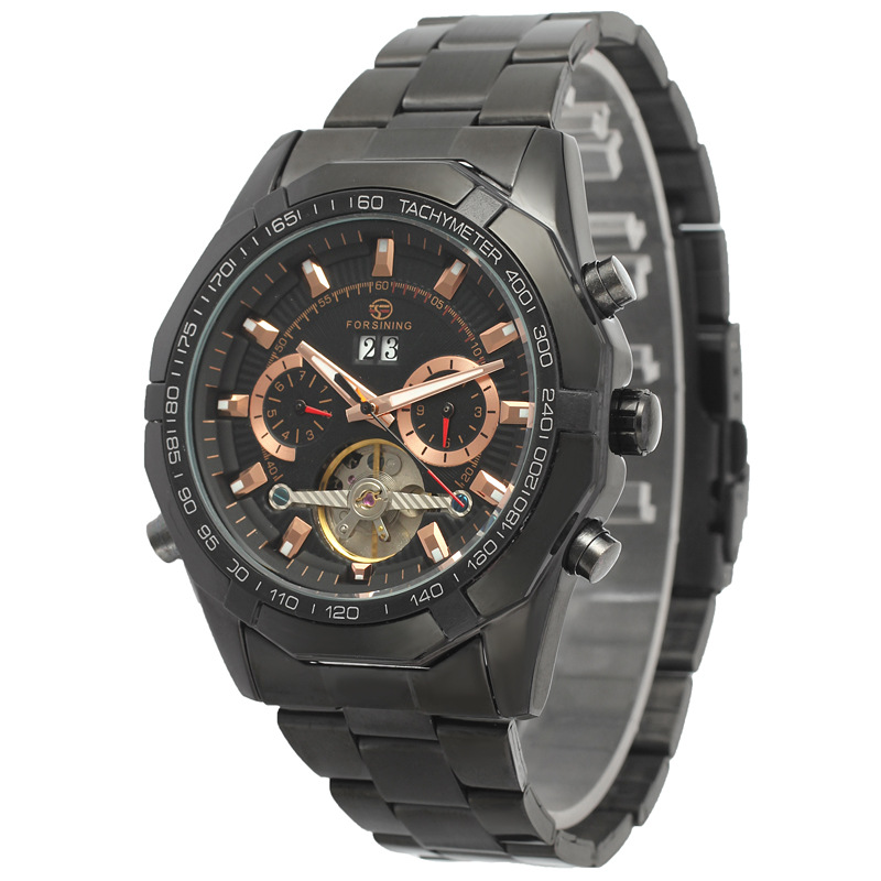 Alloy Case stainless steel Men Gold Watch