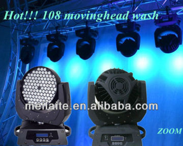 zoom 108x3w led moving head /dj moving head wash light