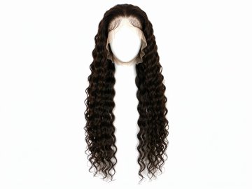 Light Brown Curly Human Hair Wig