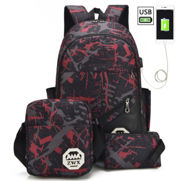 3-in-1 Kids Bag Set: 3PCS Boys Backpack, High School Bag, Teenager Schoolbag Set