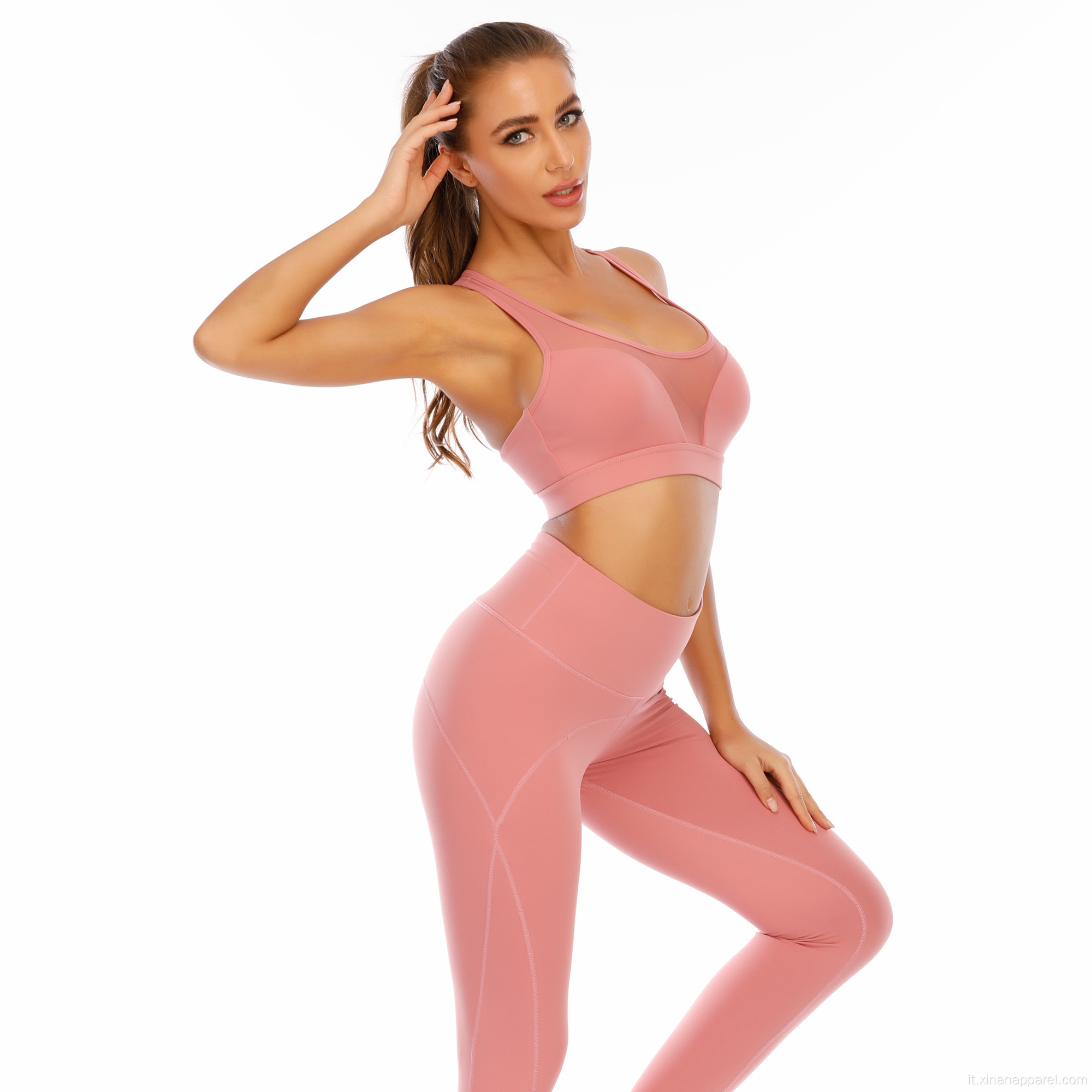 Set di leggings da corsa sportivi per abbigliamento fitness