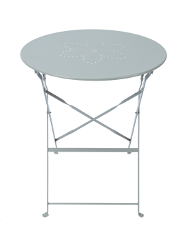 Table ronde pliante en métal 60 cm avec motif en étoile