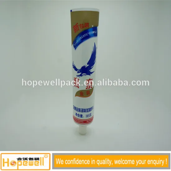 Condensed Milk Packaging Tube / Custom Fancy Colorful Plastic Tubes Food Packaging