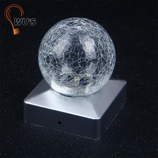 Outdoor Christmas Decorations Solar light garden color changing solar crackle glass ball lights