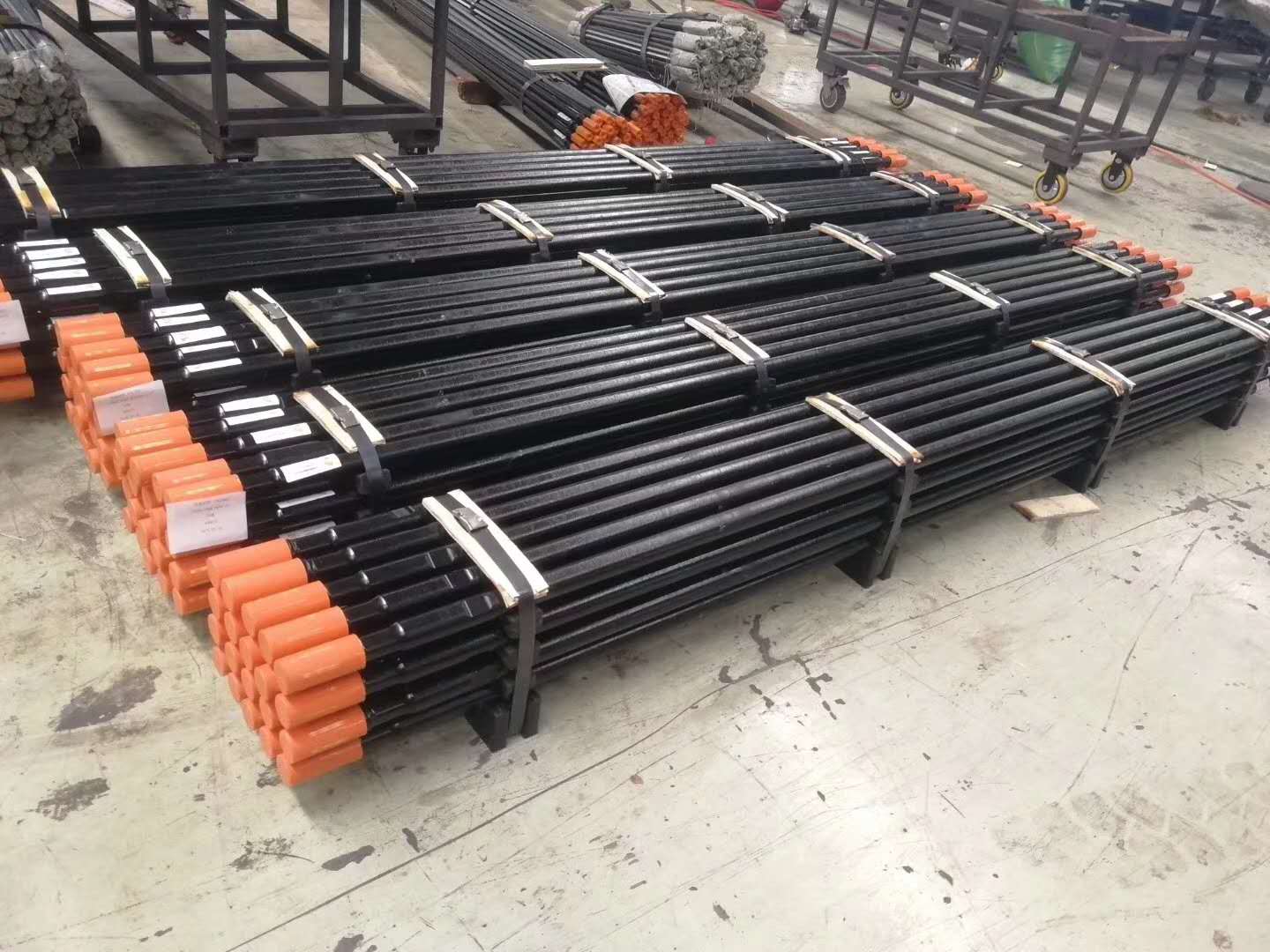 Drill Rig Rods And Drill Pipe For Mining And Stone Quarry Operations ...