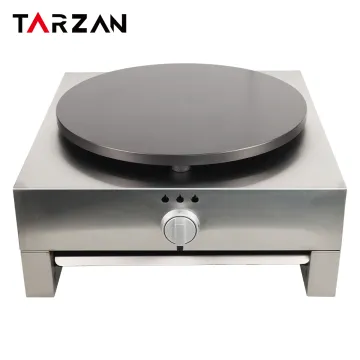 Professional Gas Crepe Maker: Non-Stick Single-Head Machine with Wooden Spreader