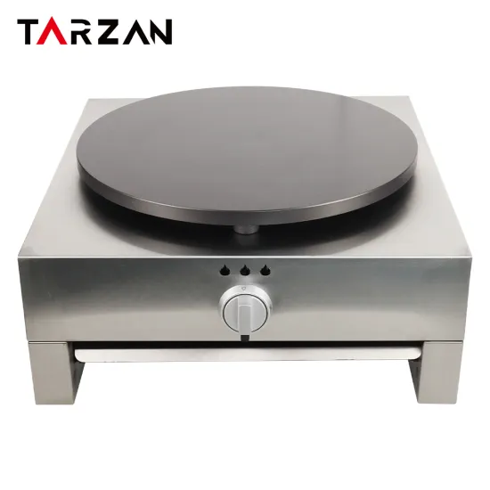 Professional Gas Crepe Maker: Non-Stick Single-Head Machine with Wooden Spreader