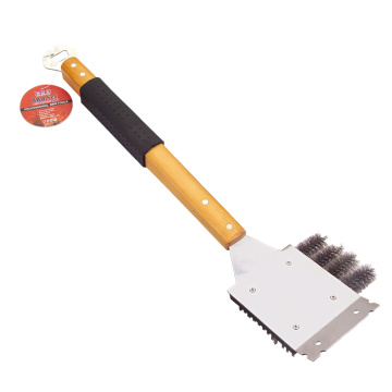 Brosse de nettoyage pour barbecue 3 en 1 avec éraflure