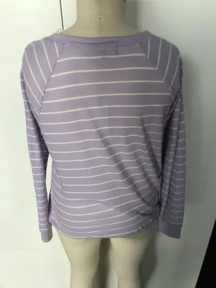 Splicing striped long sleeves