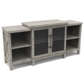 Functional Wooden TV Stand with Mesh Door