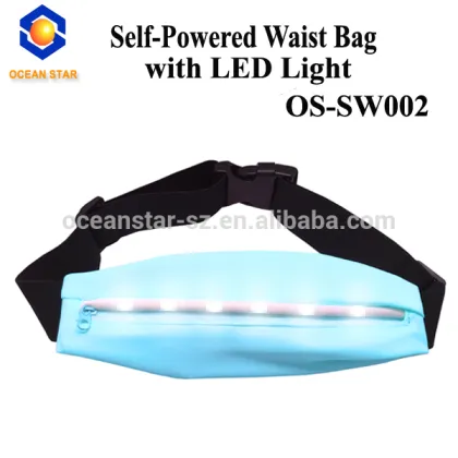 Outdoor sports LED waist bag/running waist bag/running belt waist pack