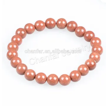 2016 gold sand beads bracelet ,semi precious stone elastic bracelet
