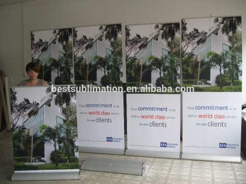 Portable economy advertising aluminium roll up banner display stand