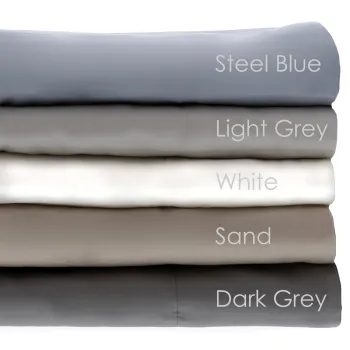 Ultimate Comfort: 100% Sateen Bamboo Sheets Set with Pillow Cases, Top Sheet, and Fitted Sheet