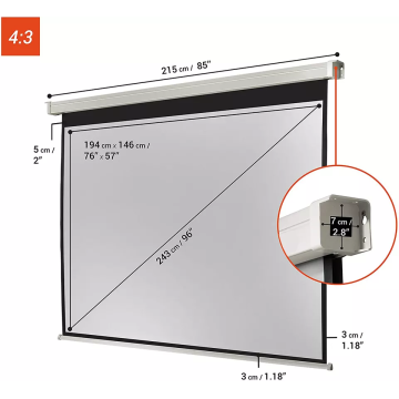 Matte white fabric ceiling hanging projection screen