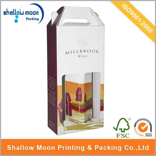 Wholesale Hot Selling Take Away Wine Packaging Box