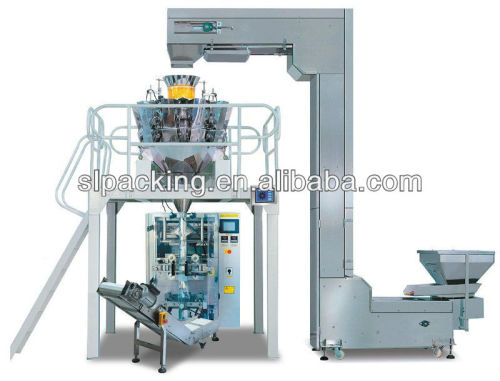 Automatic potato chips packing machinery with multihead weigher