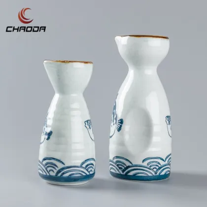 CHAODA Porcelain Wine Pot and Sake Cup Set