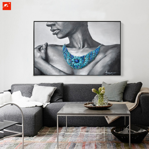 Modern Fashion African Women Oil Painting