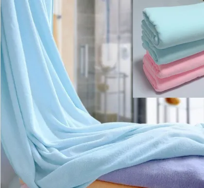 Beach towel microfiber solid color bath towel