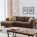 Sofá secional reclinável de sofá de canto de tecido