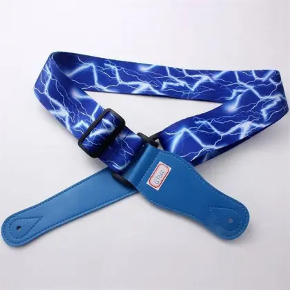 Custom Logo Folk Heat Transfer Guitar Strap