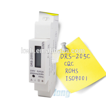 smallest one module single phase din rail energy meter with Modbus or Metering Bus