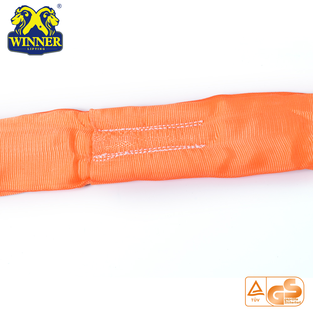 EN1492 Standard Polyester WLL 10 Ton Round Sling For Lifting