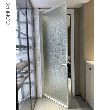 Mutfaklar ve kanatlar için modern temperli cam salıncak kapısı