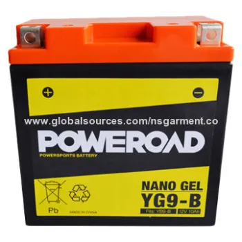 True NANO GEL Motorcycle Battery, Replace YB9-B, 12V10Ah Capacity