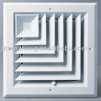 Extruded Aluminum Sidewall/Ceiling Air Diffuser 2-Way Corner