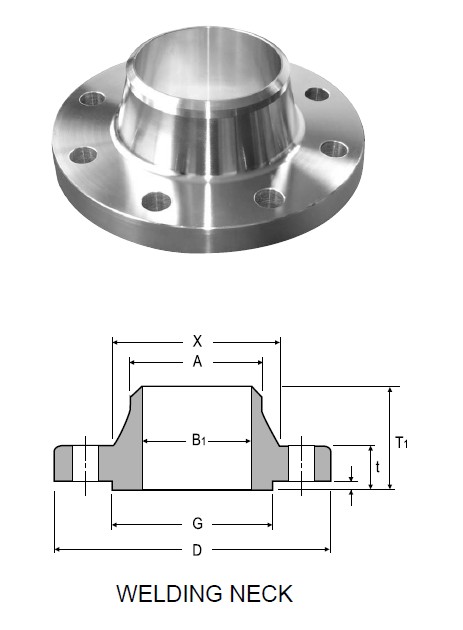 دوبلكس الفولاذ المقاوم للصدأ ASME B16.5 الشفاه الرقبة لحام