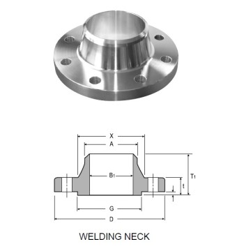 Duplex Stainless Steel ASME B16.5 Weld Neck Flanges