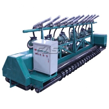 Concrete paver machine with vibrators for road construction