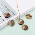 FASHEWELRY Resin Wooden Earring Pendants