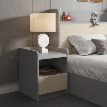 EVERPRETTY Home Bedroom Furniture Extra-size Wooden Simple Bedside Cabinet
