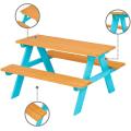 Kids Wooden Outdoor Picnic Table Bench Set