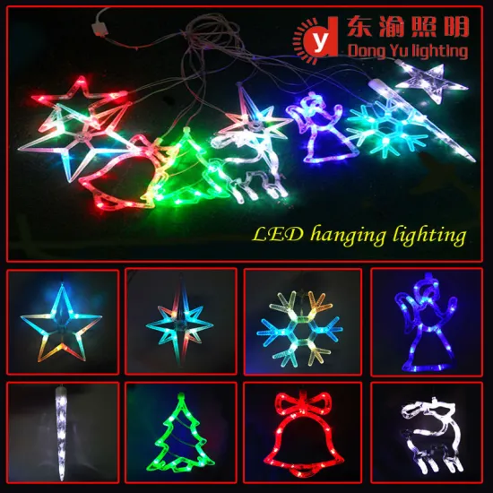 hanging led strings light with snowflake CE ROHS