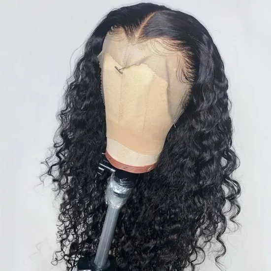 Yeswigs Deep Curly Wave Raw Brazilian Virgin Human Hair Full Hd Lace Front Wig Pre Plcuked Cheap Transparent Lace Frontal Wig