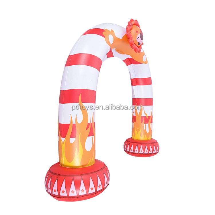 Inflatable sprinkler arch toy in the lion shape