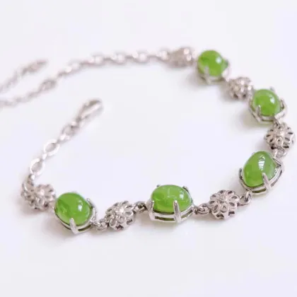 925 Silver & Hetian Jade Bracelet Sets for Women - Jewelry Gift Ideas
