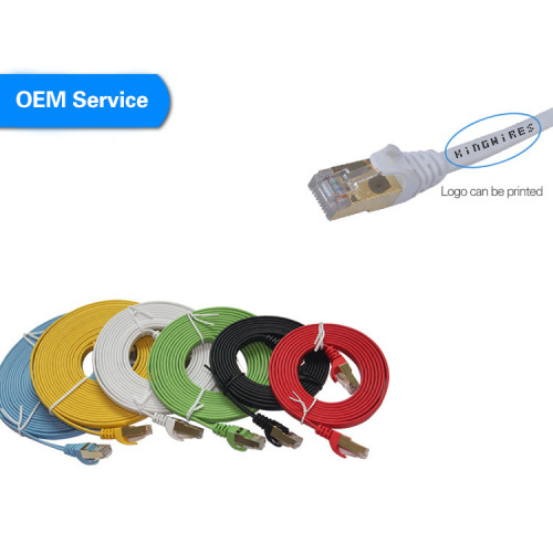 CAT6A Flat Patch Cord Shielded Netwrok Cable