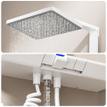 Matte White LED shower Set with Digital Screen