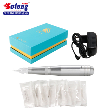 Solong Tattoo Hybrid Tattoo Pen Rotary Tattoo Machine Permanent Makeup Pen Needle Cartridges EM302