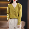 All wool knit coat for women